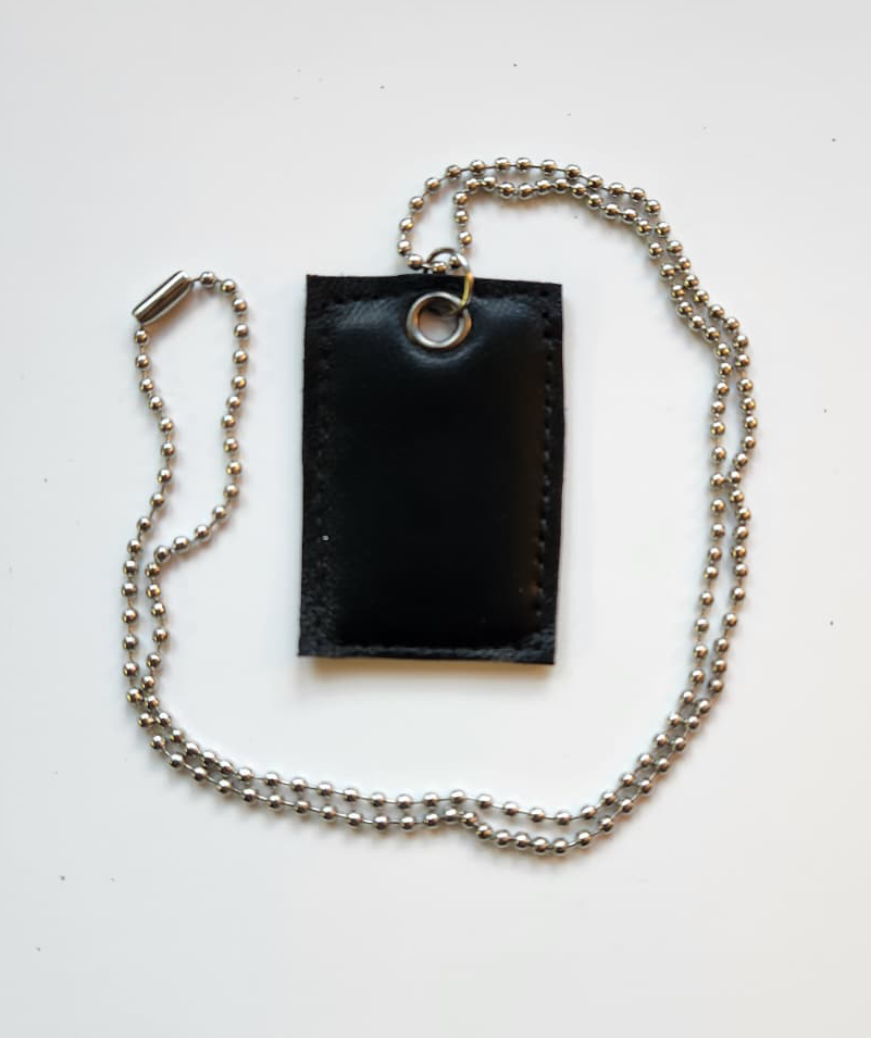 LAMBSKIN LEATHER DOG TAG